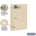 Salsbury Cell Phone Storage Locker - with Front Access Panel - 7 Door High Unit (5 Inch Deep Compartments) - 20 A Doors (19 usable) and 4 B Doors - Sandstone - Surface Mounted - Master Keyed Locks